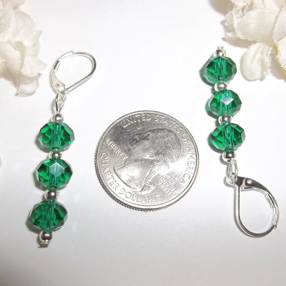 Earring, Green Earring, Earring, Earring, Earring, Earring, Earring Earring 7907 - Picture 3 of 8